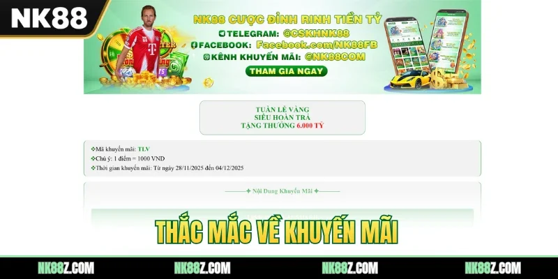Thắc mắc về khuyến mãi